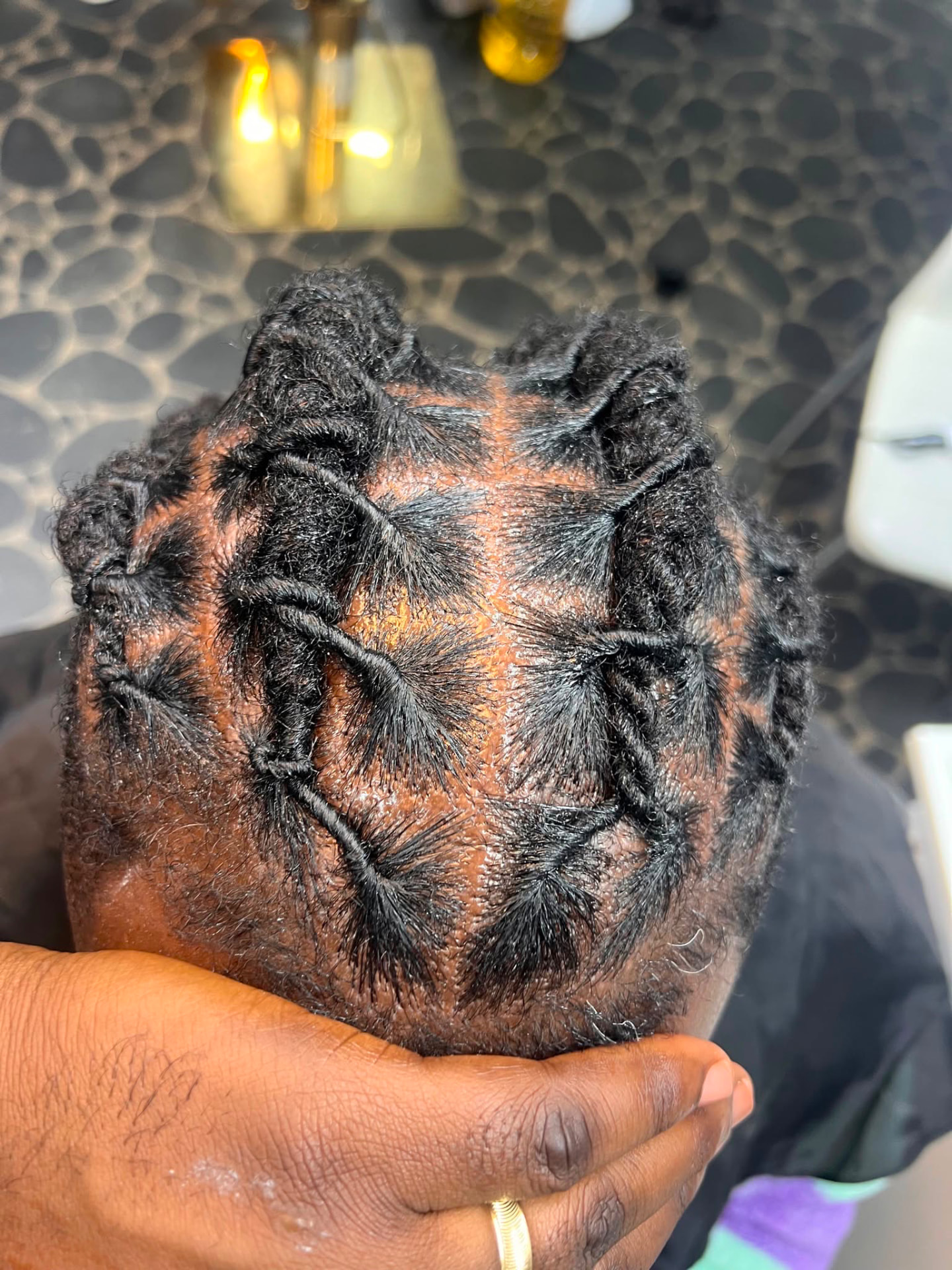 Finished long loc barrel-twist style